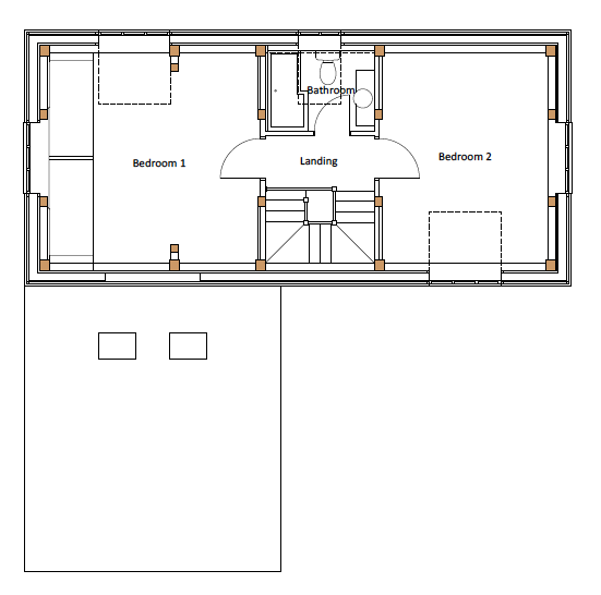 Presteigne off grid cottage first floor