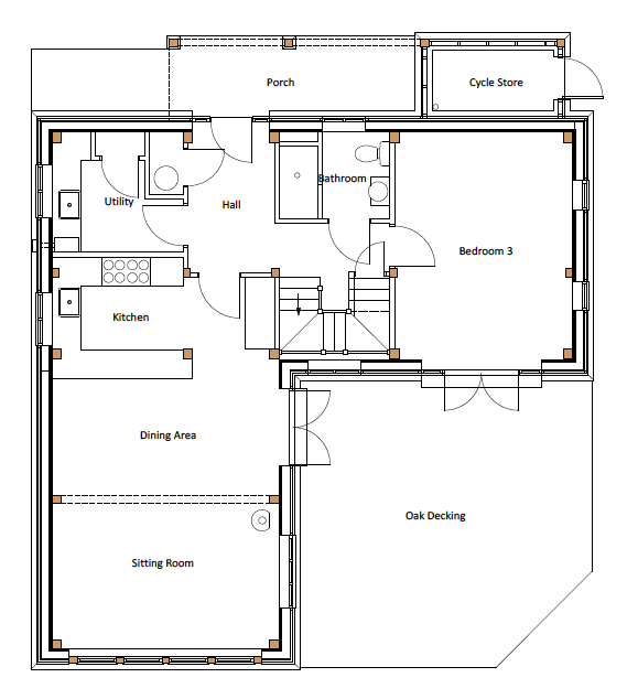 Presteigne off grid cottage ground floor